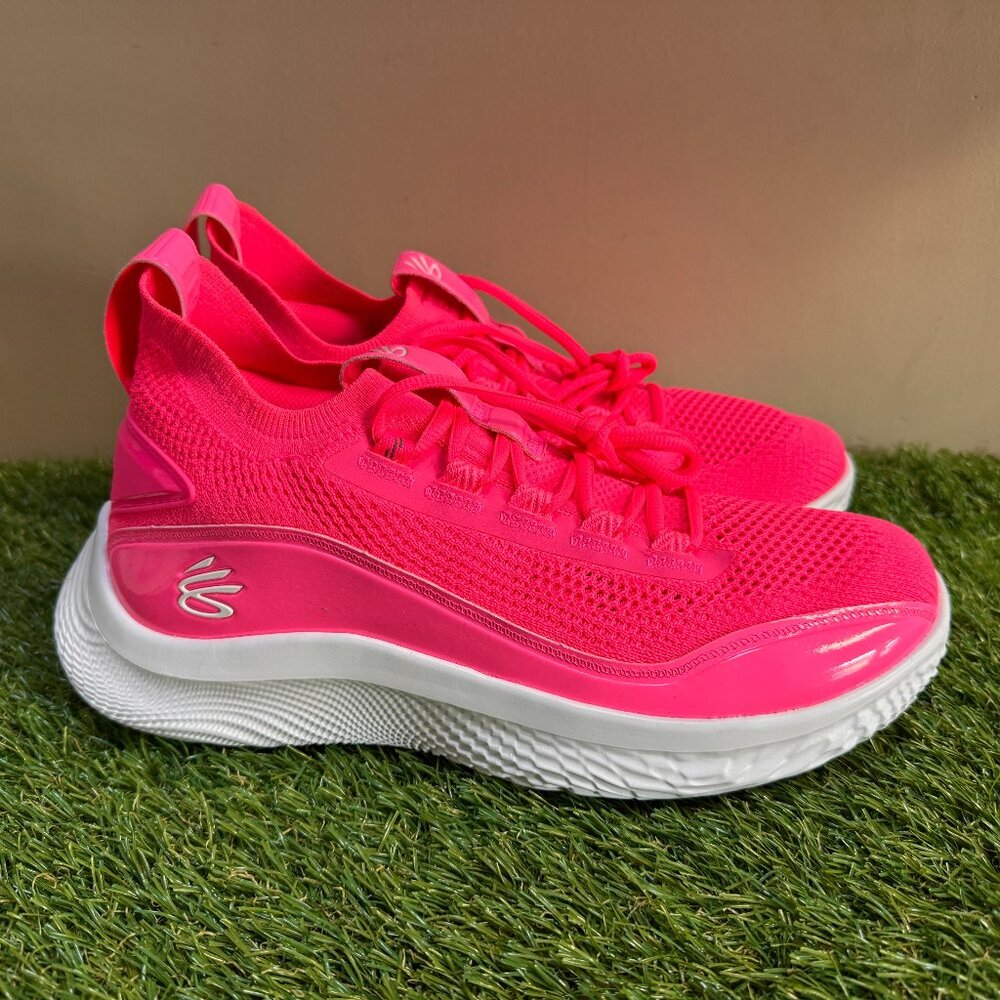 Under Armour Curry 8 "Team Pink" White Basketball Shoes 3024785-606 Mens NEW